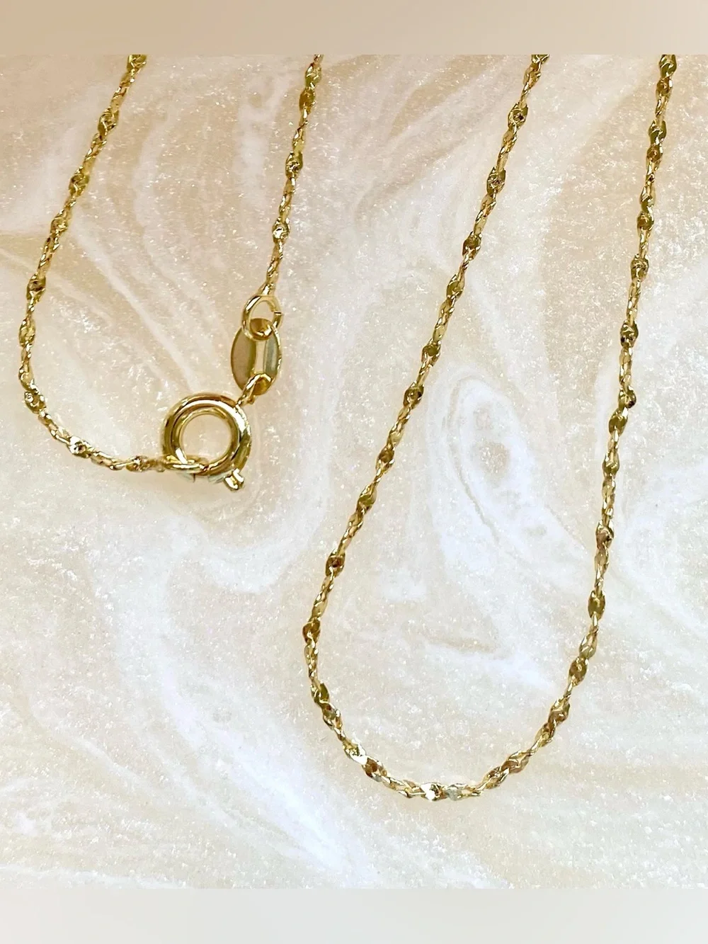 Gold Rope Chain Necklace - Yellow Gold
